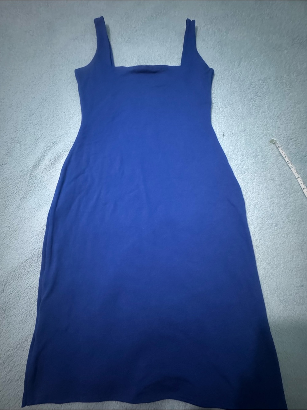 love J Cobalt Blue Sleeveless Square Neck Midi Dress